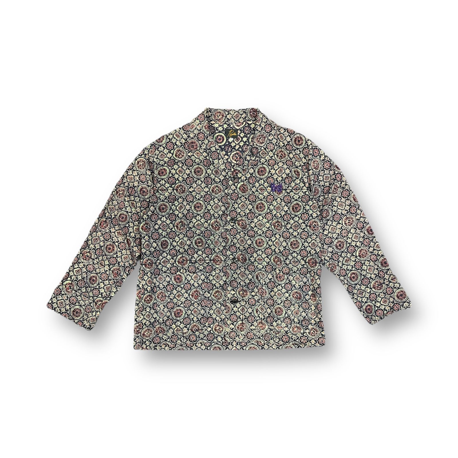定価27500円 NEEDLES L⁄S Cabana Shirt 総柄 オープンカラー シャツ
