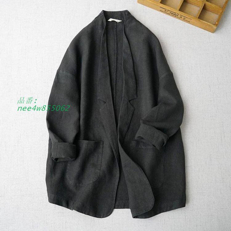 ✨未使用✨スプ　テーラードジャケット　アンコン　リネン混　本切羽　48 Ｌ 美品!! 希少 L サイズ [極上のリネン100%] 良品計画 無印良品