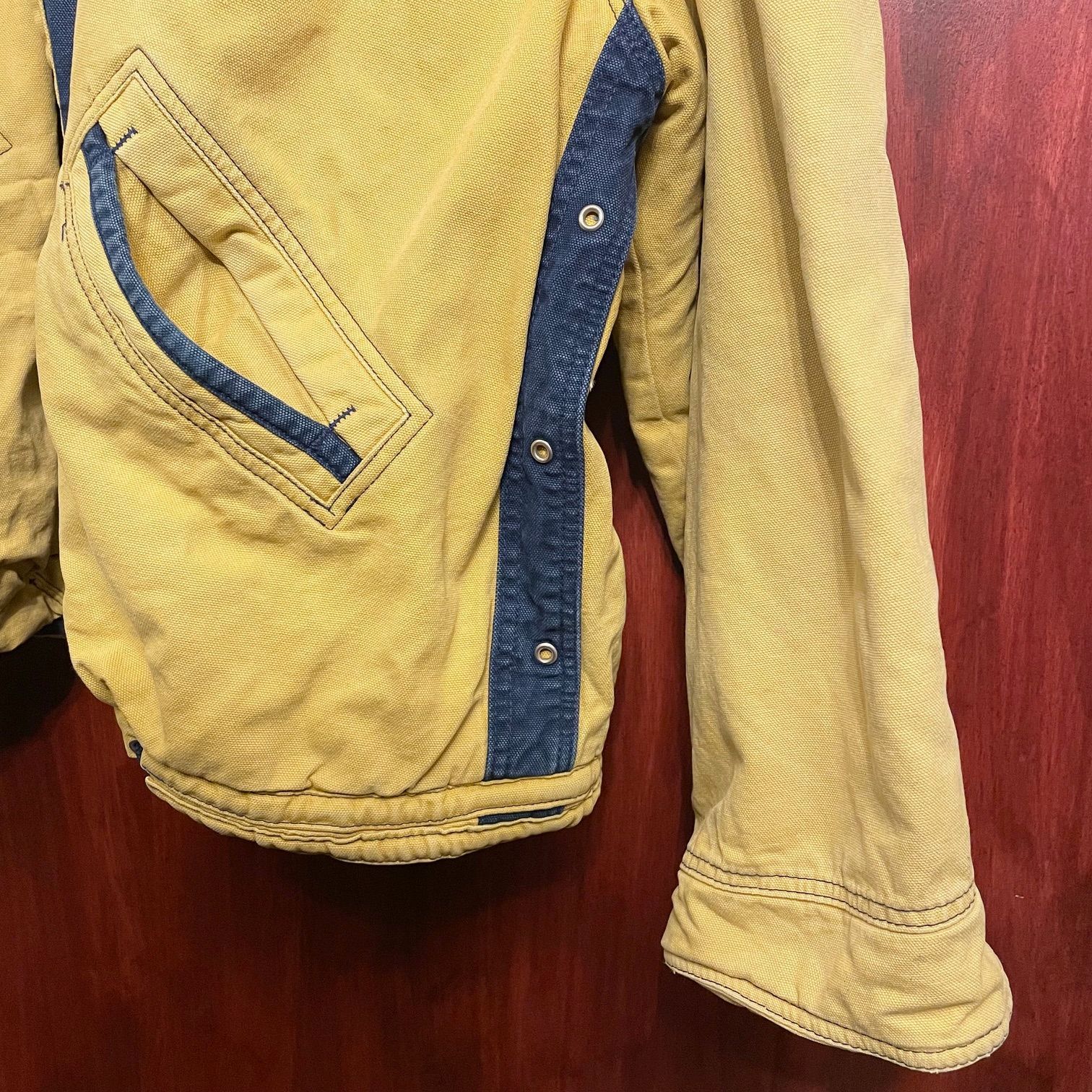 80s-90s Vintage ダック　コットン　ジップジャケット　M MADE IN ITALY製 90s SOVIET by WALTER DE VIRGILIIS ダック生地