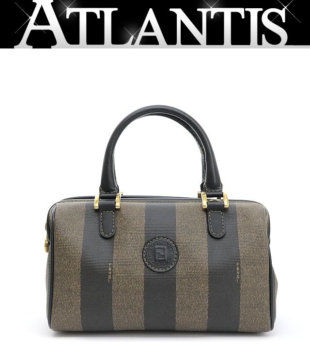 広尾店 フェンディ FENDI ミニボストンバッグ ペカン柄 G金具 16535