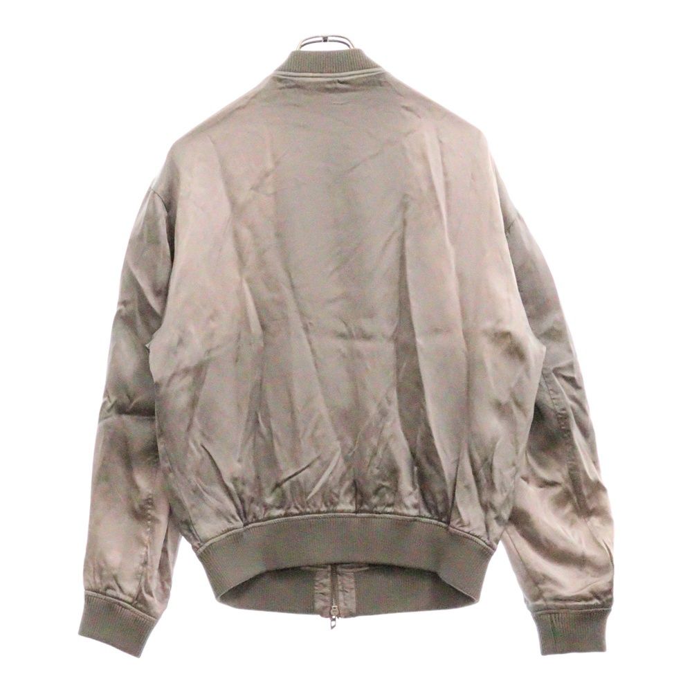 DIESEL J-MARTEX Dロゴ サテンジャケット ブルゾン シルバー DIESEL (ディーゼル) J-MARTEX Dロゴ サテンジャケット ブルゾン