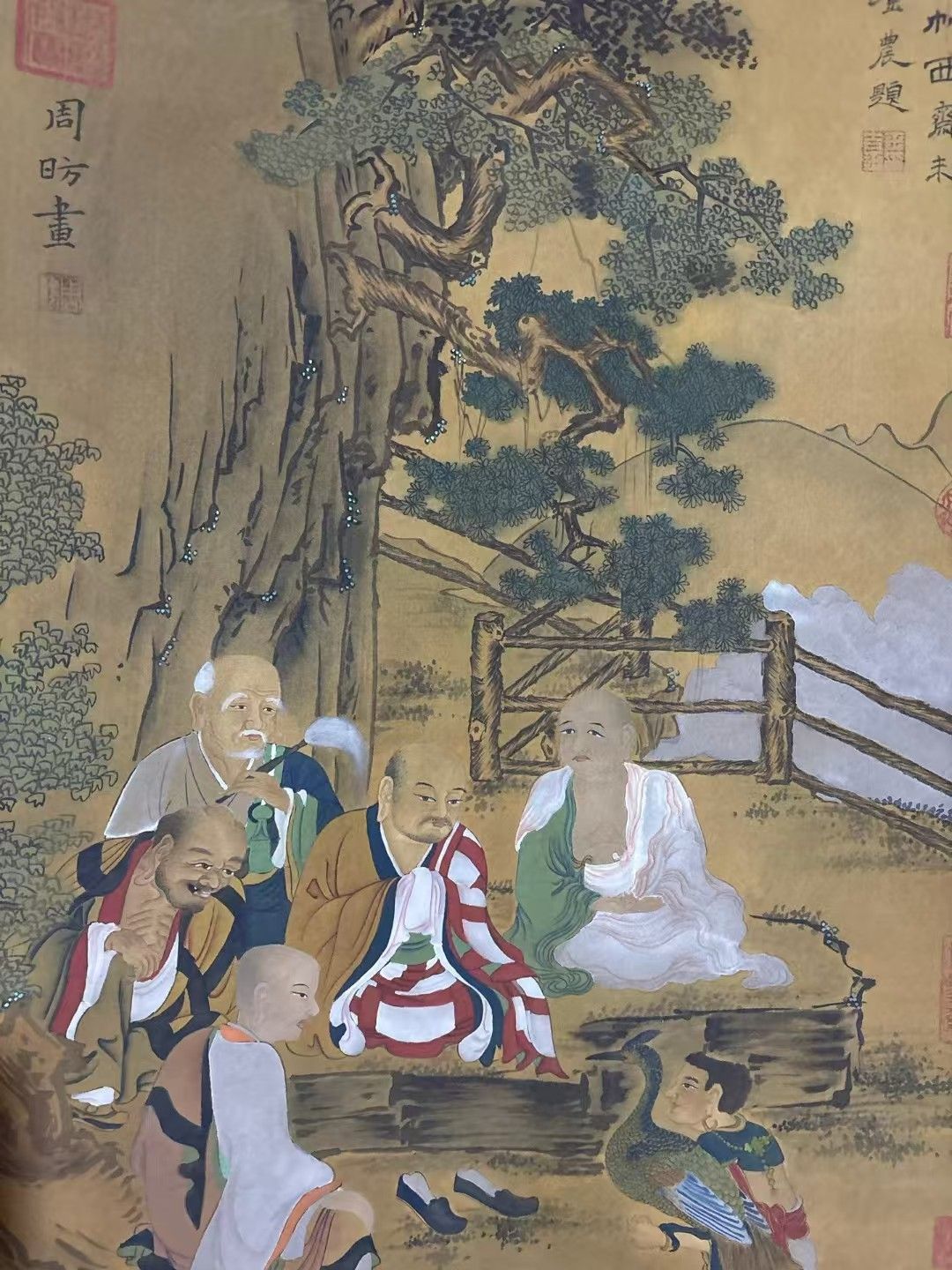 【模写】丁紹光 孔雀の舞  骨董  時代物  中国古美術  高さ約86cm 丁紹光 『孔雀の舞』 ｜骨董品買取 緑和堂