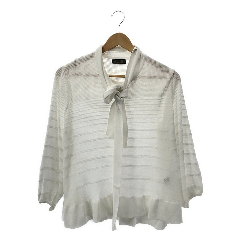 Drawer / ドゥロワー | ボウタイ リボン ニットプルオーバー | F  