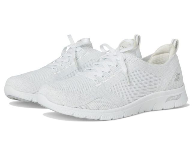 【送料無料】 スケッチャーズ レディース スニーカー シューズ Arch Fit Refine 2.0 Opal White Silver
