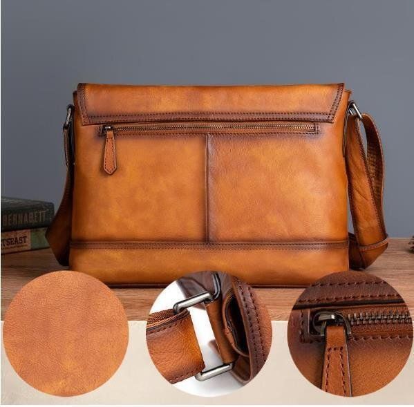 職人手作りヌメ革 メンズバッグ ショルダーバッグ メッセンジャー