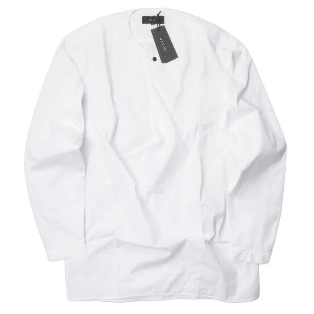 新品 QASIMI カシミ 20SS SAMA POPLIN WRAP SHIRT コットンポプリン