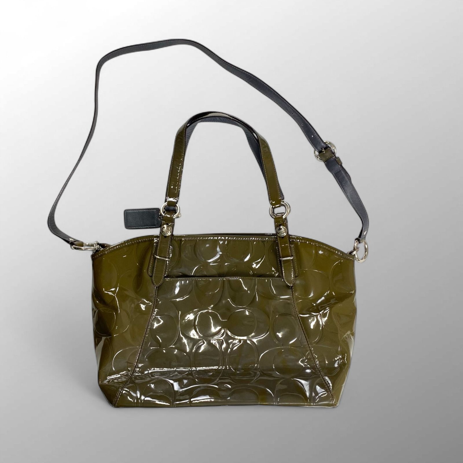COACH コーチ / パテントレザー 2WAY トートバッグ ショルダーバッグ 