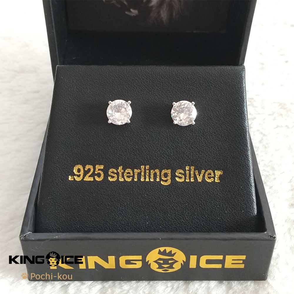 King ice BRILLIANT CUT Stud 6ミリ ピアス ホワイト - メルカリ