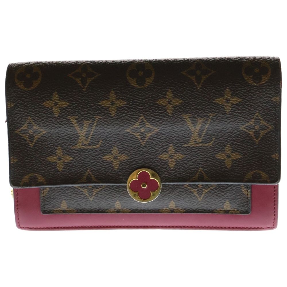 ルイヴィトン モノグラム ポルトフォイユ フロール チェーン M69578  
