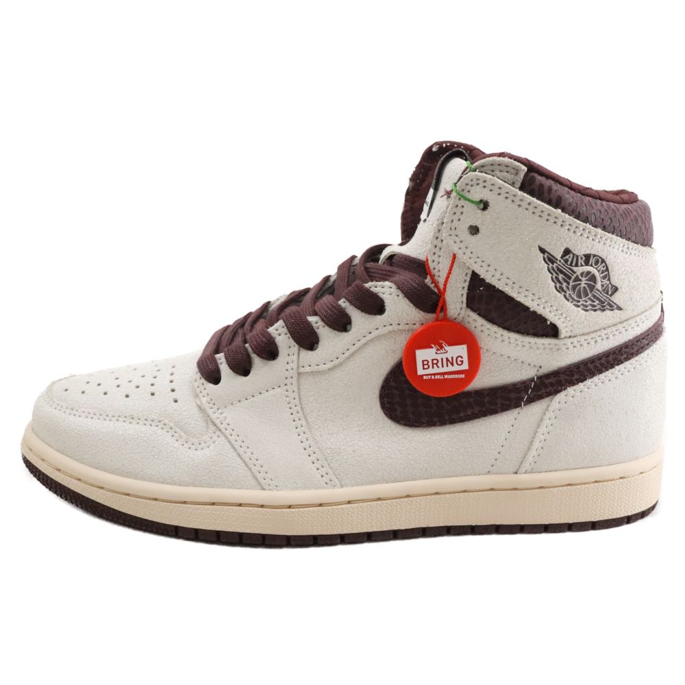 NIKE (ナイキ) ×A MA MANIERE AIR JORDAN 1 RETRO HIGH OG SP アママニエール エアジョーダン1 レトロ ハイカットスニーカー ホワイト/ブラウン DO7097-100 US8/26cm