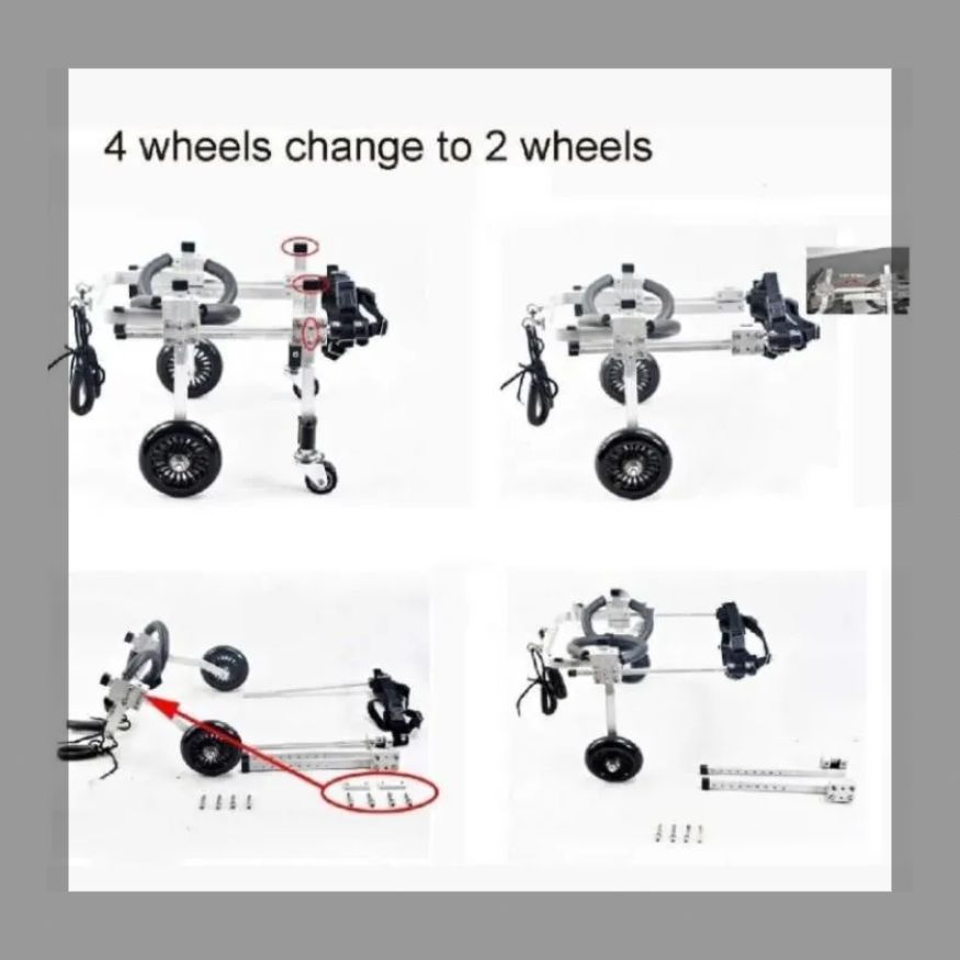 大型犬用犬用車椅子障害者用動物前肢後肢パワーカート4輪犬用車椅子調節 な高齢犬用スクーターブルドッグ