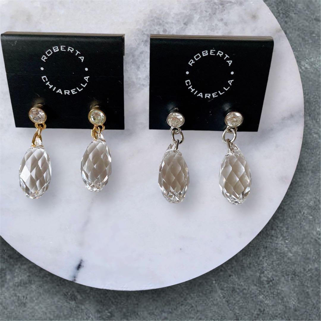 新品◇Roberta Chiarella ロベルタチャレラ 上品に輝く綺麗なドロップ 