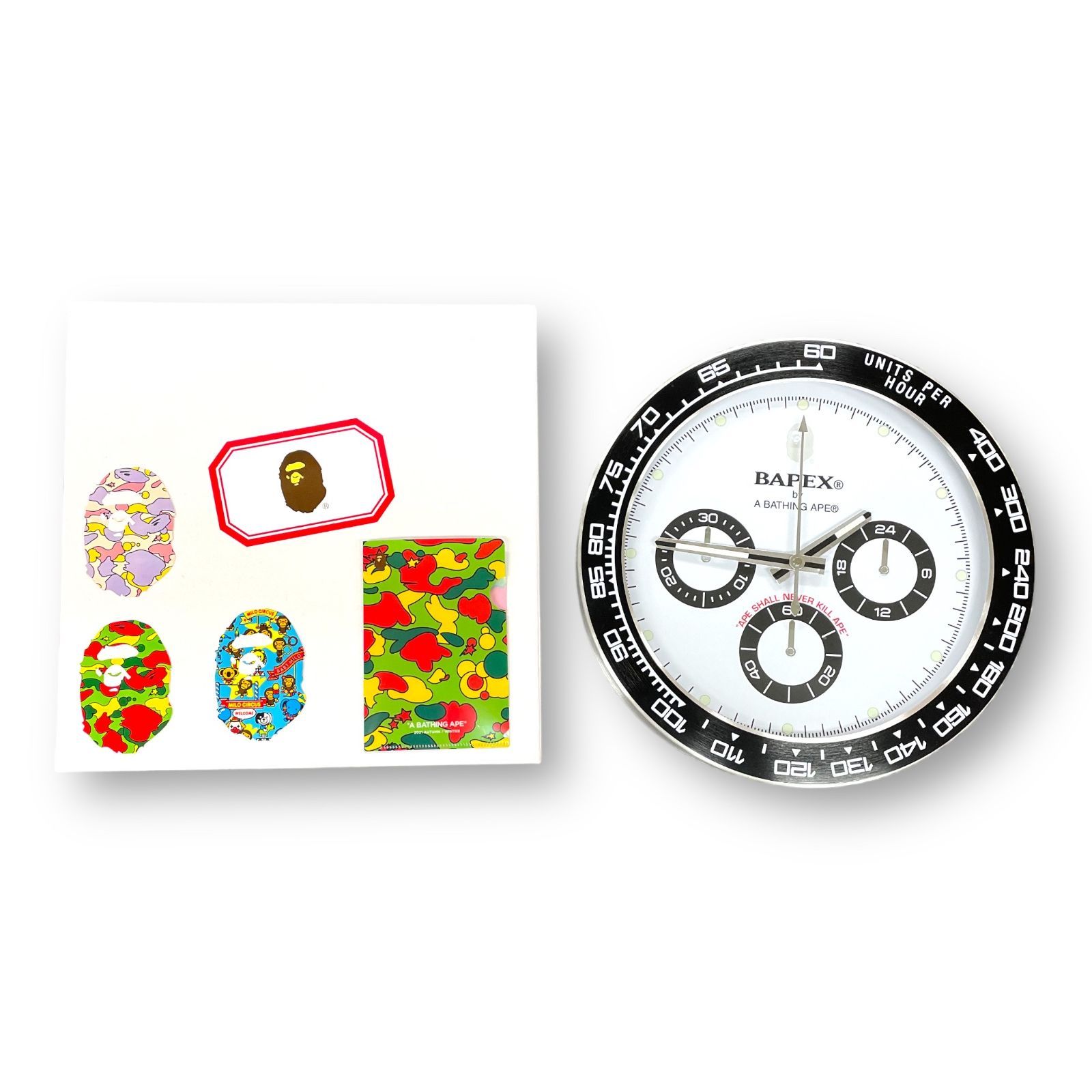 新品 A BATHING APE TYPE 4 BAPEX WALL CLOCK M 壁掛け時計 ウォッチ 