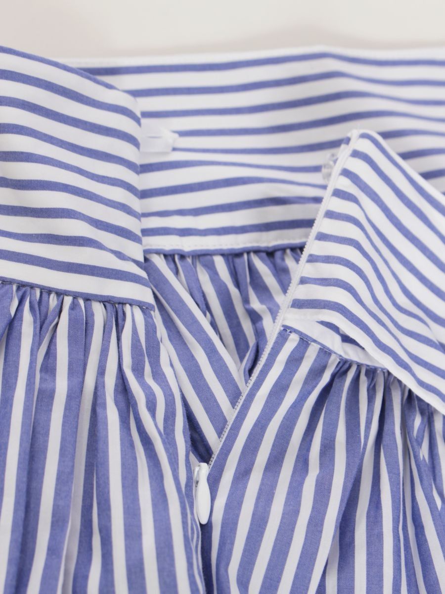 ブルックスブラザーズ コットン ストライプ ボウウエストベルト 100219438 マキシスカート 2 ブルー ホワイト ITQXLEJY18ZG SIROKUMA-CORPORATION_COM