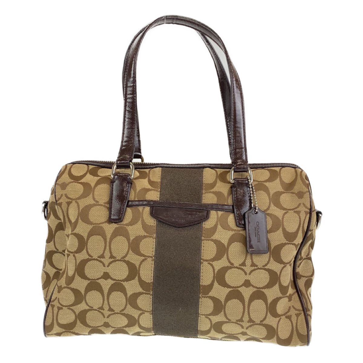 COACH コーチ シグネチャー ベージュ ブラウン キャンバス