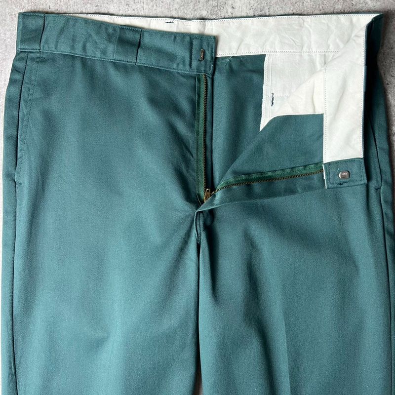 90s USA製 Dickies874 グリーン ワークパンツ ペンキ フェード ディッキーズ Dickies 【Dickies / ディッキーズ】US874 ワーク