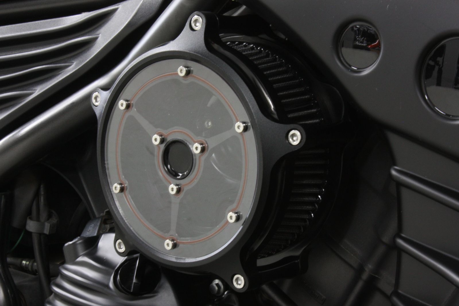 レブル250 ハイクオリティー ダミーエアクリーナー タイプE ブラック 取付説明書付