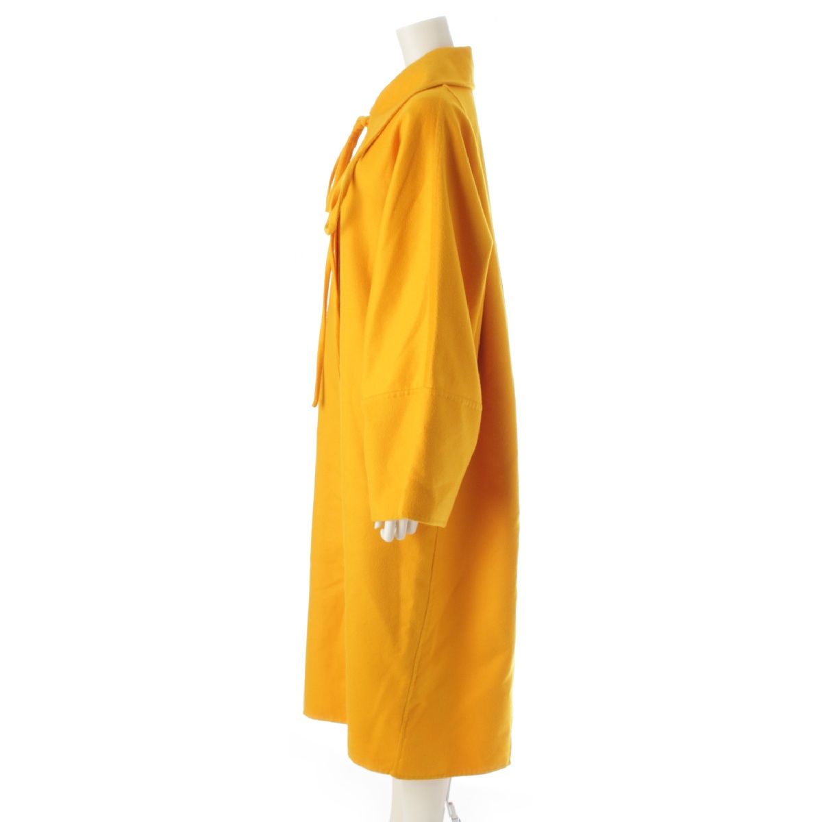 ロエベ カシミヤ ダブルフェイス コード リボン ロング コート ビッグ  