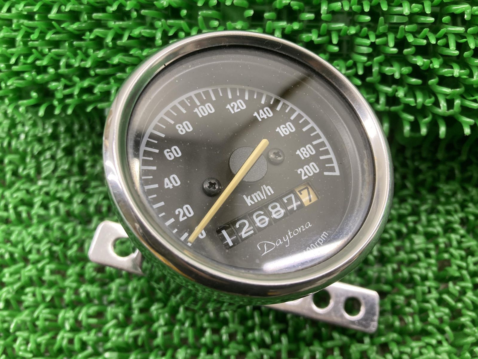 デイトナ製SR400 スピードメーター 社外 中古 バイク 部品 1JR RH01J RH03J 200㎞ ｈ 機械式スピードメーター  library.umsida.ac.id