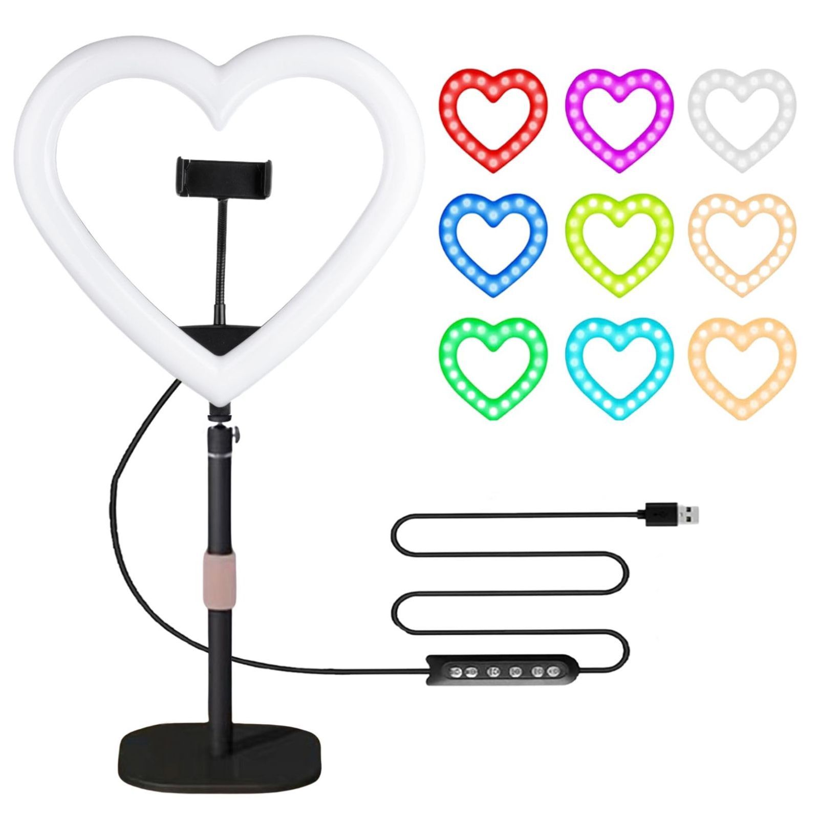 新品 G.Schaf ハートリングライト 撮影用ライト 置き型 卓上ライト 大 美容 化粧 YouTube