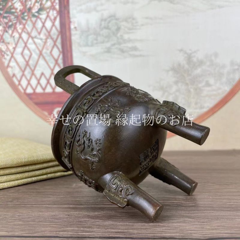 九龍宝石三足鼎 三足香炉 銅製 装飾品 工芸品 美術品 置物 銅製九龍鼎 九龍丹炉 香炉塔 装飾品 工芸品 美術品 置物 - メルカリ