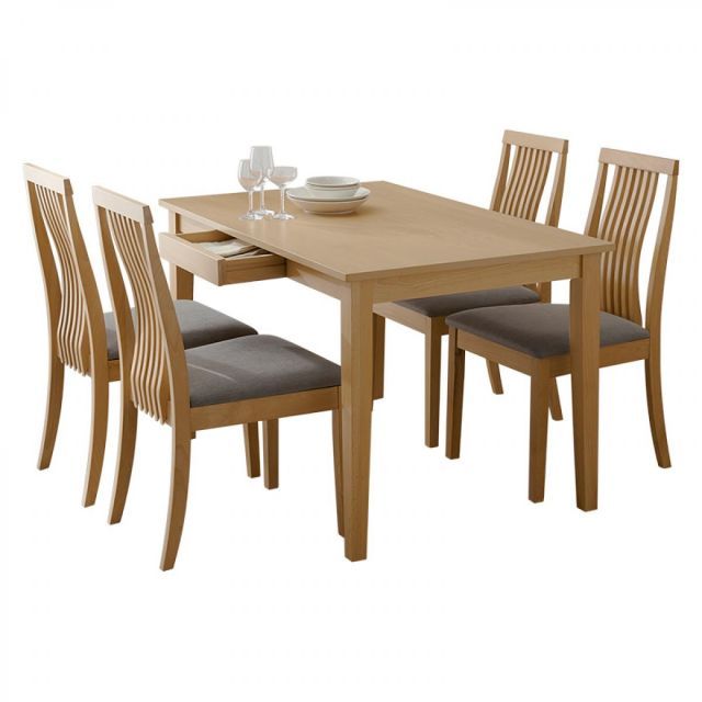 萩原 Hagihara ダイニング５点セット グレー MI-861035NALGY-5S 新生活 一人暮らし デザイン おしゃれ インテリア 家具