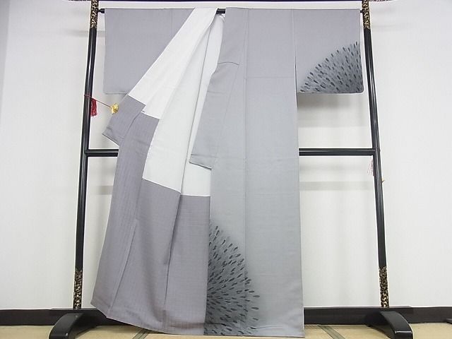 平和屋本店□希少 現代きもの作家 斉藤三才の次男 斉藤仁 お召 訪問着