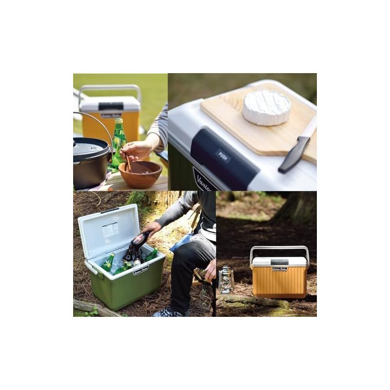 ☆注目商品☆サンカ べリアスクーラー 高性能な断熱材を採用 ワンプッシュオープン型クーラーボックス 17L 大型 モスグリーン 保冷力の高いハードタイプ  cooler box 冷藏箱 日本製 SANKA VAC-17WH/GR 1