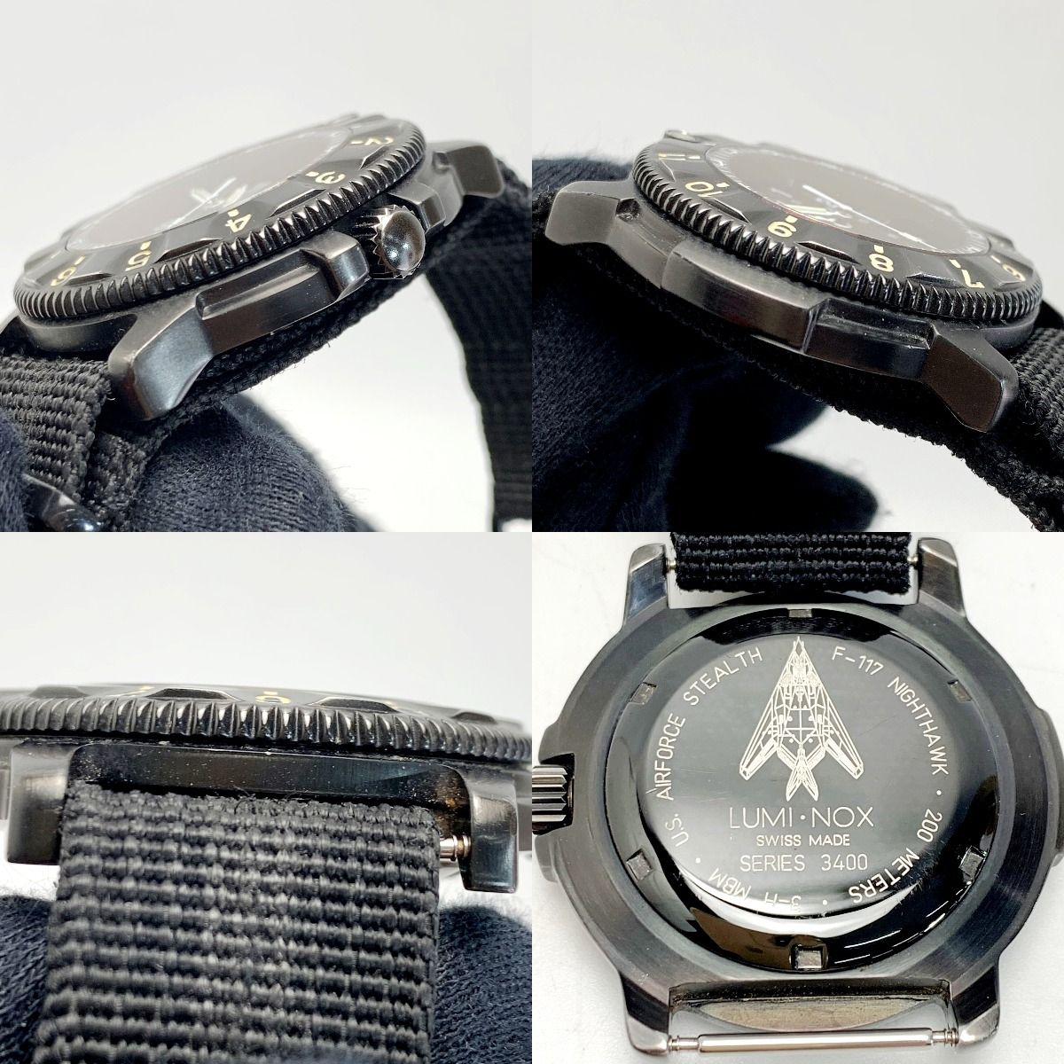 LUMINOX ルミノックス F-117ナイトフォーク ステンレス 3400 ブラック 