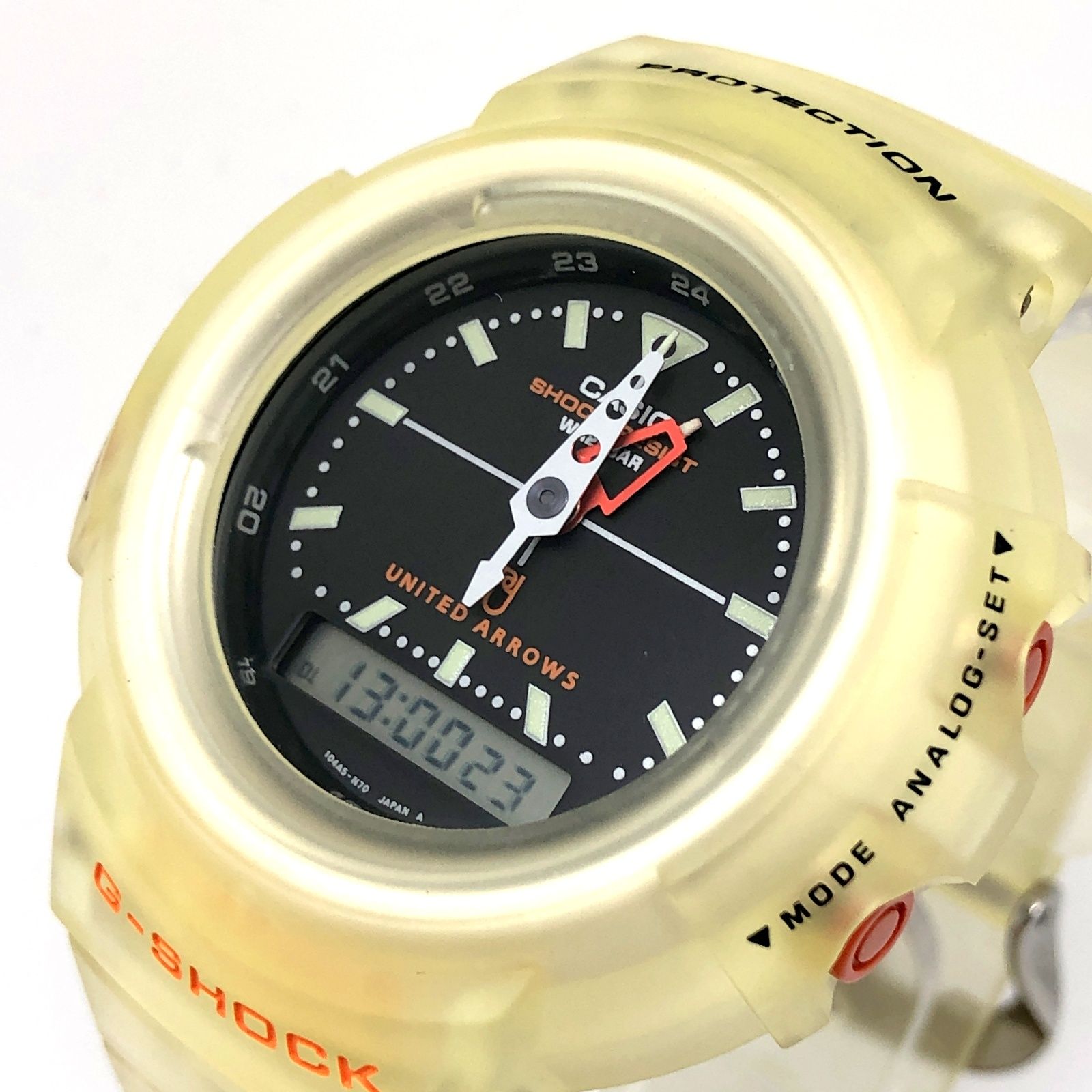 G-SHOCK ジーショック AW-500BUA-1E ユナイテッドアローズ 別注 第2弾 コラボモデル スケルトン オレンジ 1996年10月発売 G-SHOCK ジーショック AW-500BUA-1E ユナイテッドアローズ 別注 第2弾