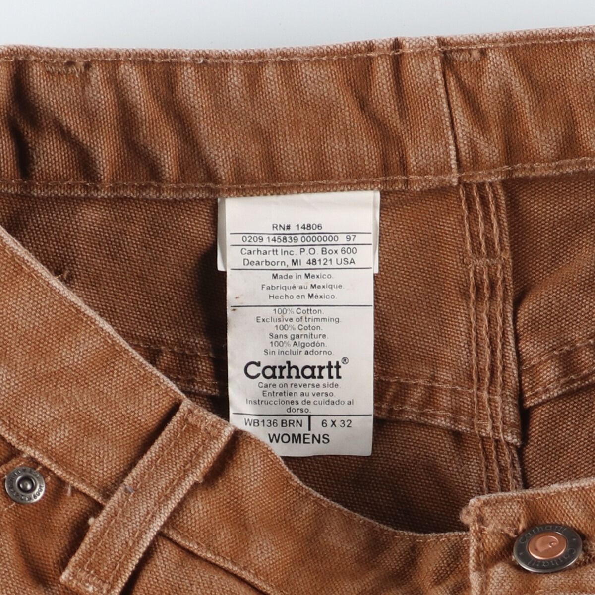 古着 カーハート Carhartt ダブルニー ダック地 ペインターパンツ