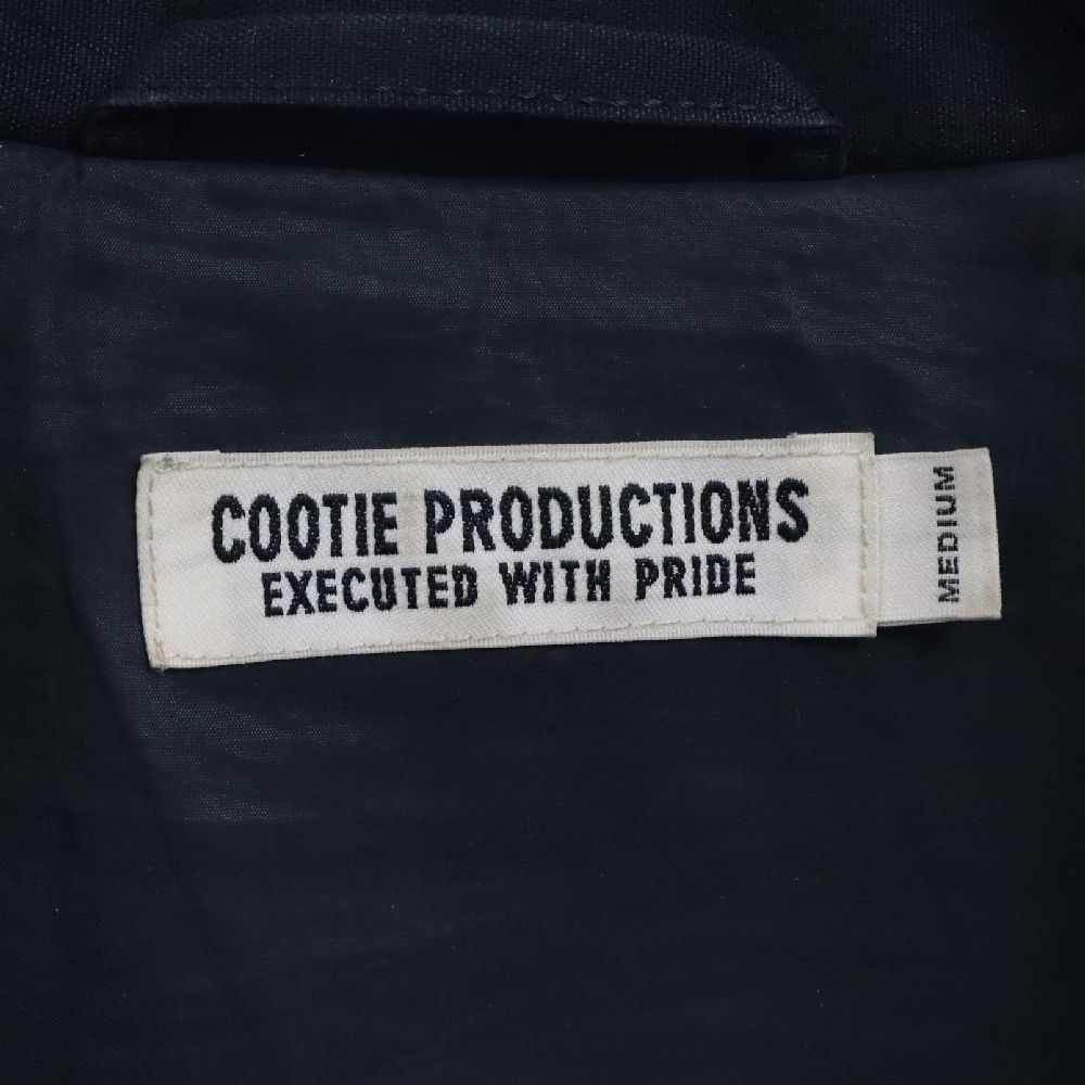 COOTIE (クーティー) Polyester Perforated Cloth Track Jacket クリアロゴデザイン ポリエステルジップアップパファージャケット ブラック