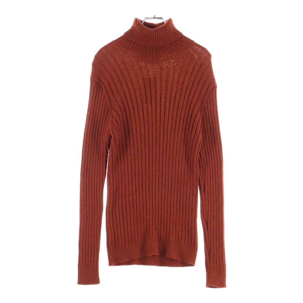 GUCCI グッチ タートルネックセーター リブニット バックロゴ オレンジ