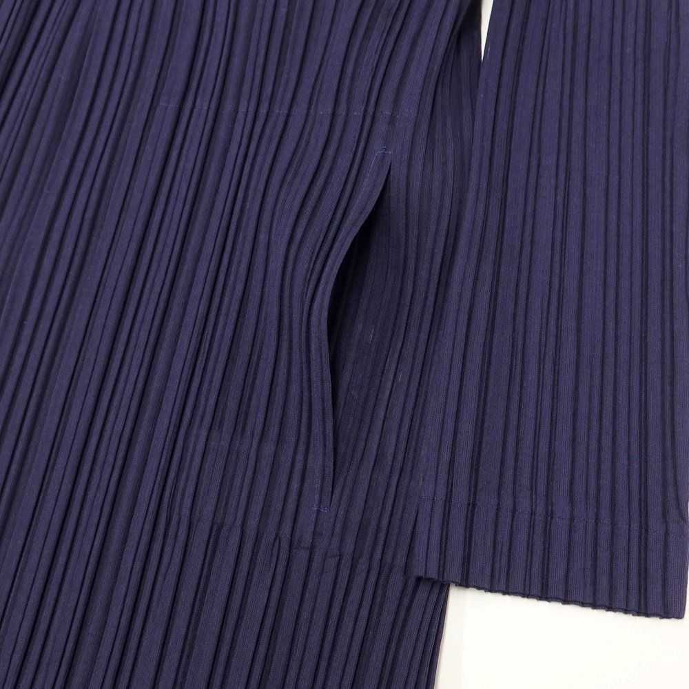 中古】プリーツプリーズ PLEATS PLEASE 2023年春夏 プリーツ加工 ノー ... プリーツプリーズ PLEATS PLEASE 2023年春夏 プリーツ加工 ノーカラー ロングコート ダークパープル【サイズ表記なし(L位)】【レディース】