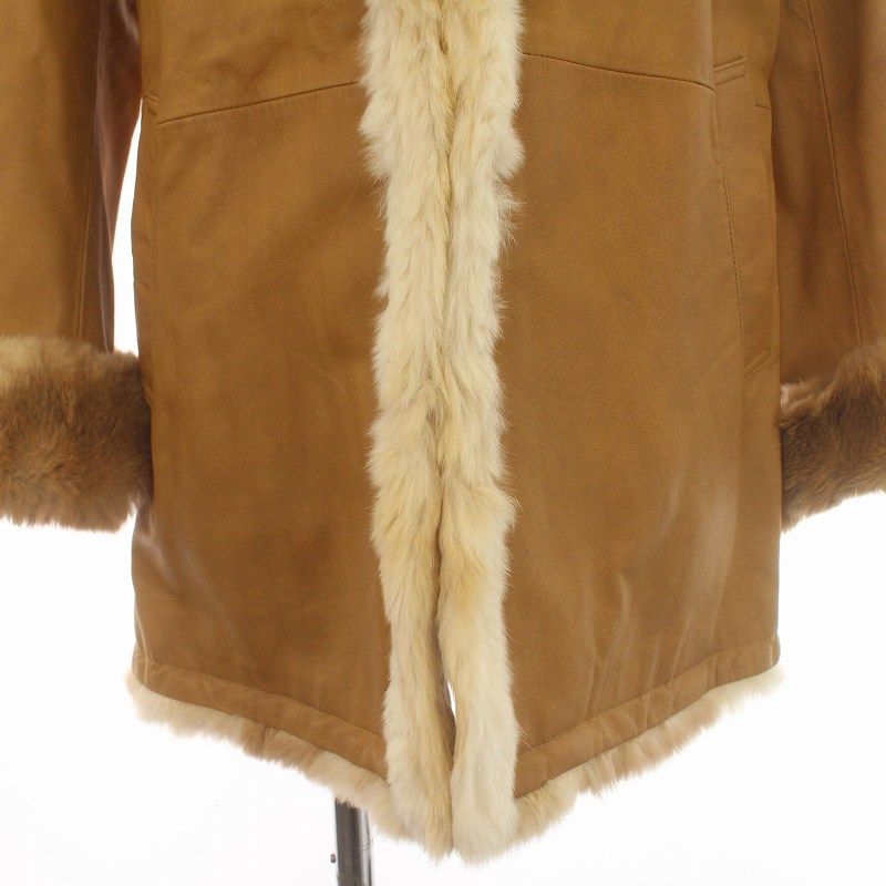 バーバリーブラックレーベル ラムレザー ライダース ファー ノバ