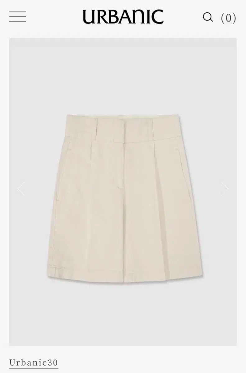 Urbanic 30 sato サトウバーミューダパンツ エクリュ s