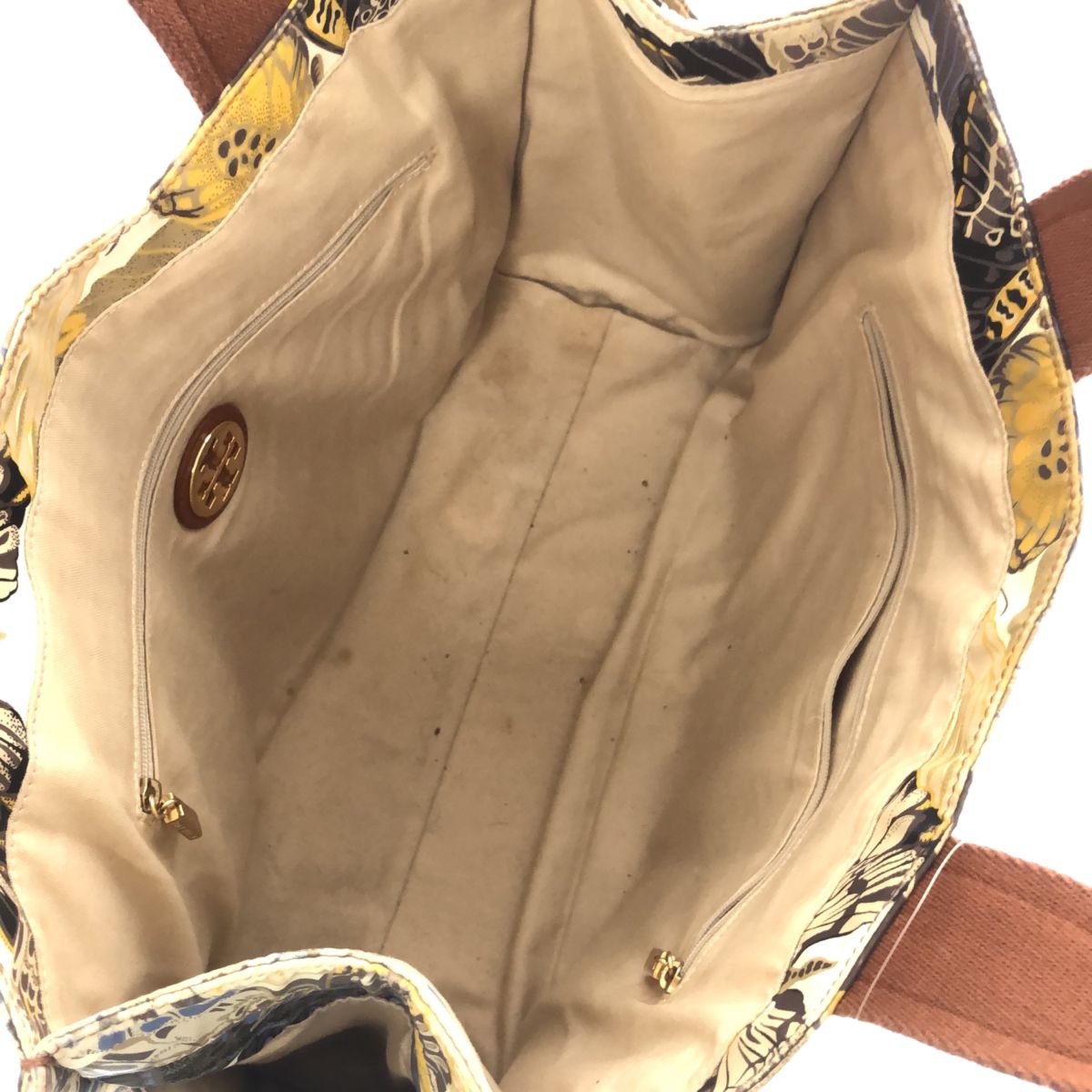◇中古品◇ TORY BURCH トリーバーチ トートバッグ ナイロン レザー 蝶 