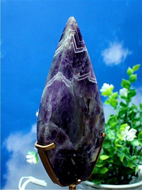 天然～愛の守護石～夢幻紫水晶アメジスト原石B87G3/64G07B