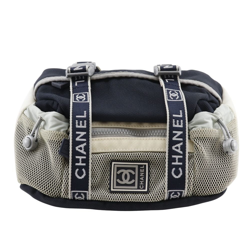 CHANEL シャネル スポーツライン 2WAYハンドバッグ A27892 ナイロンキャンバス 黒|白 レディース ボディバッグ