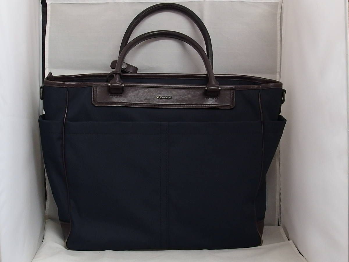 コーチ クロスビー 70634 ナイロン ネイビー ビジネスバッグ COACH コーチ クロスビー 70634 ナイロン ネイビー ビジネスバッグ