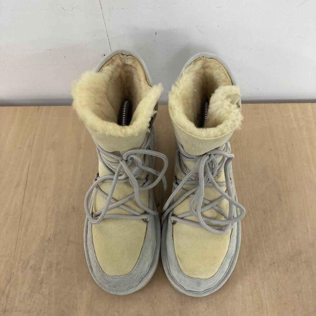 UGG LODGE アグ ロッジ レースアップ ムートン ブーツ ボア 22.5cm