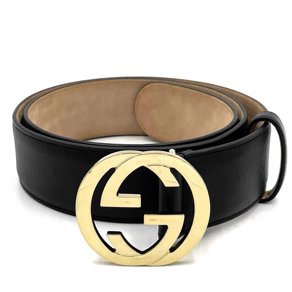 グッチ インターロッキングG 370543 GUCCI Gucci グッチ GG レザー インターロッキングG ベルト #75