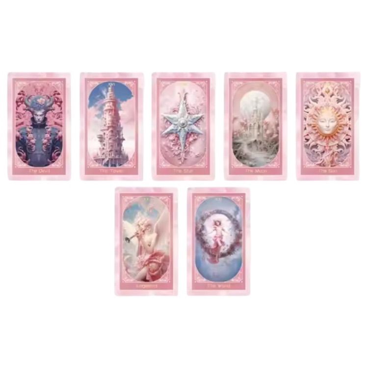 【正規品タロットカード】美麗アート×キュートピンク✨ファンタジーノエルタロット ブラッシングノエルタロットカード (正規品・希少) | タロクル