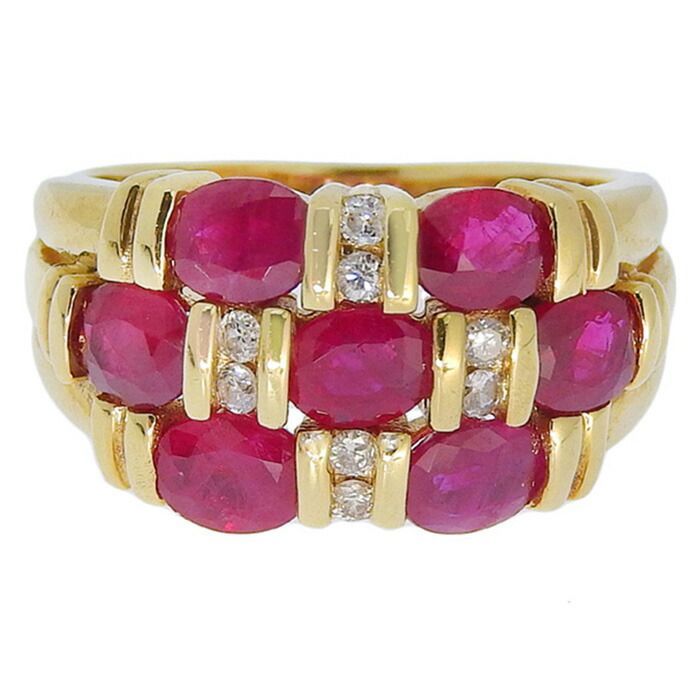 K18 ルビーリング　♡オリジナルデザイン♡ MYSTERIOUS HEART RUBY RING(1ZR1230)K18 リング｜スター