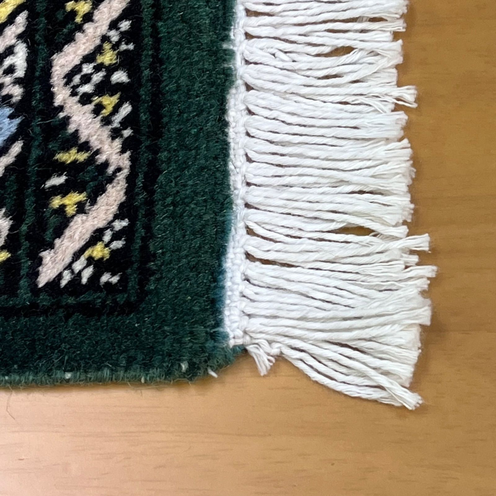 ハンドメイド パキスタン製 マット 60×90 手織り ウール100％ 段