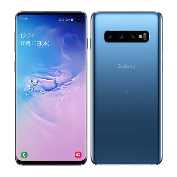 中古】 SCV41 Galaxy S10 プリズムブルー SIMフリー 本体 au Aランク ...