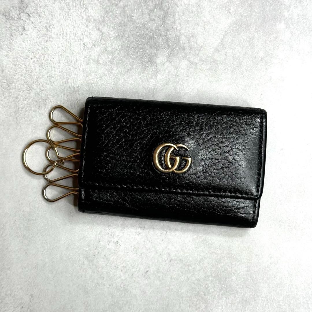 あんしん決済対応可　グッチキーケース　6連キーケース　GGマーモント　プチマーモント あんしん決済対応可 グッチキーケース 6連キーケース GGマーモント