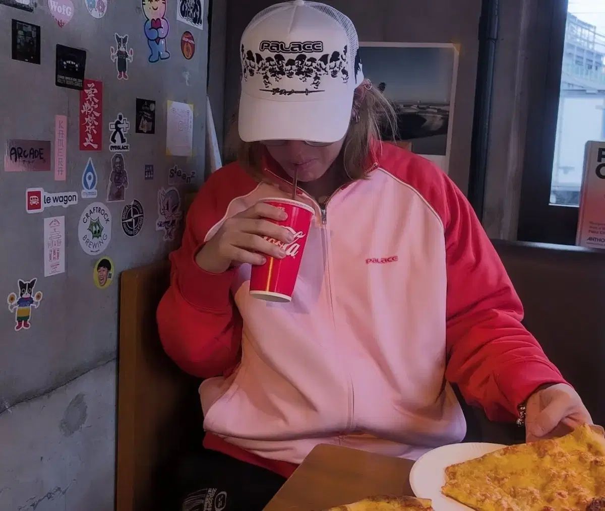 PALACE(パレス) x デス 注釈 ミサ トラック ジャケット 信頼 レッド XL 25SS