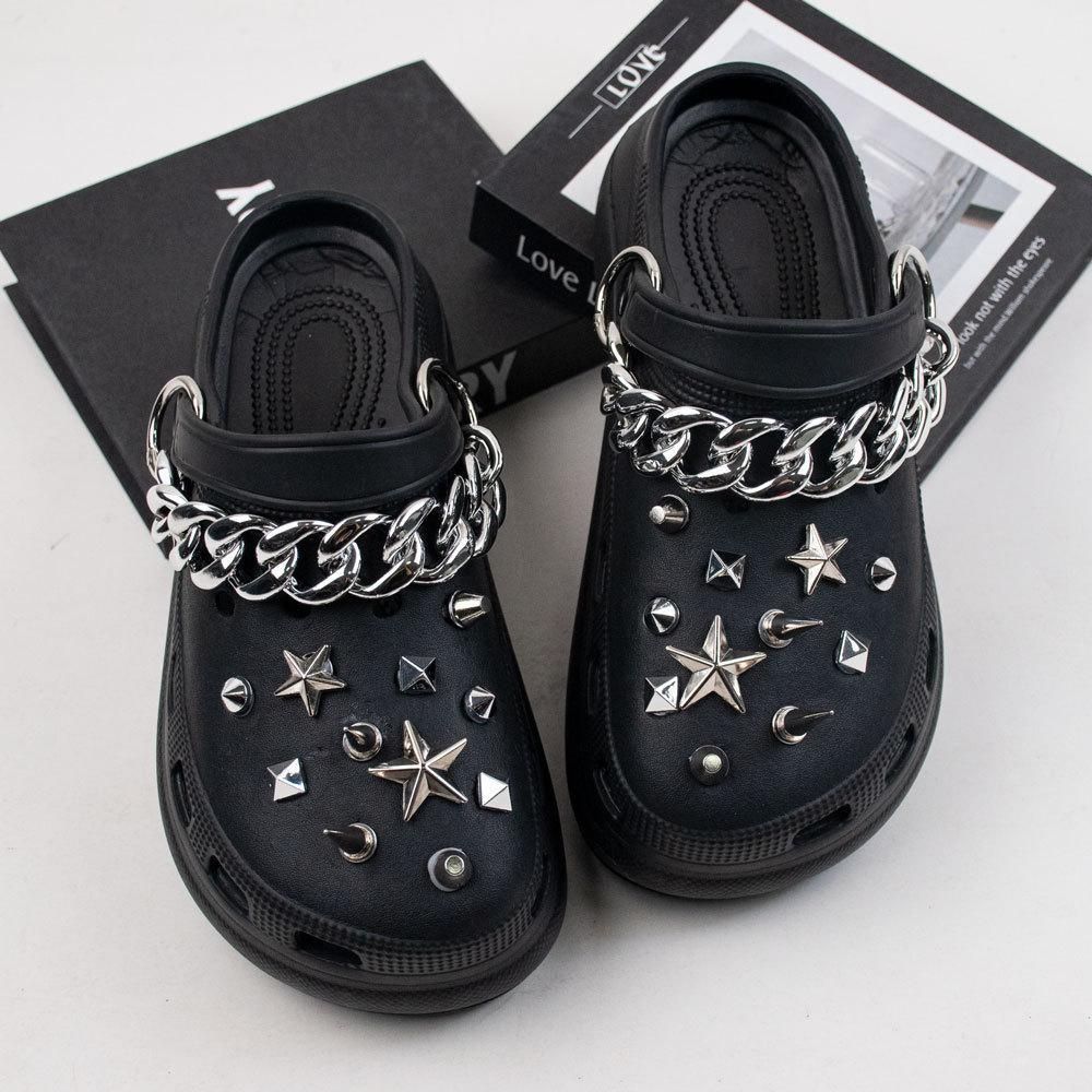 クロックス crocs ジビッツ デコ 韓国 y2k 星 シルバ 星