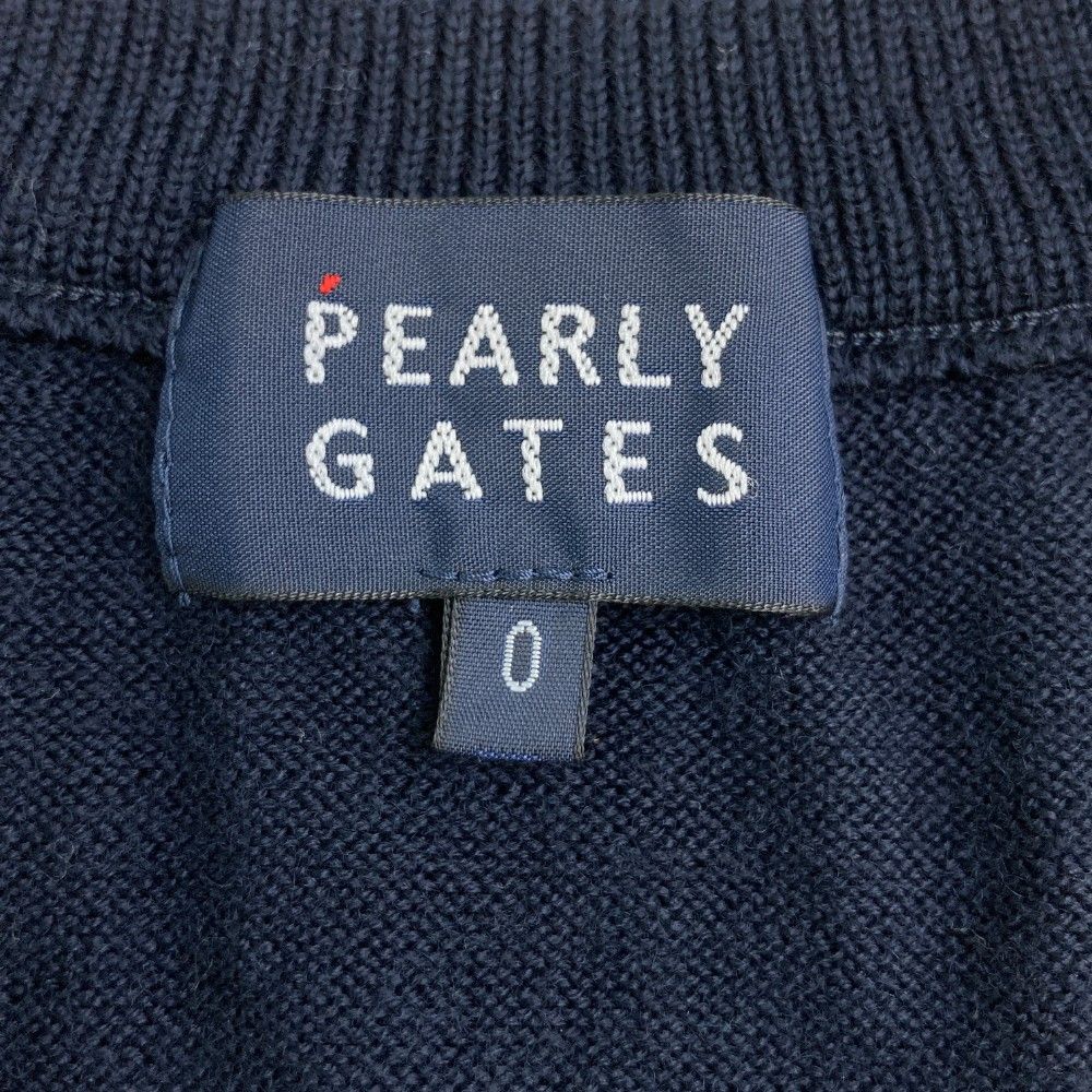 サイズ：0 PEARLY GATES パーリーゲイツ Vネック ニットベスト